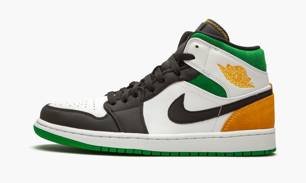 Nike Air Jordan 1 Mid SE "Oakland" Muške Cipele Crne Bijele Narančaste | Hrvatska-2198057