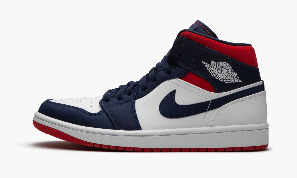 Nike Air Jordan 1 Mid SE "Olympic - USA" Muške Cipele Bijele Plave | Hrvatska-4867025