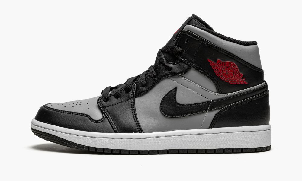 Nike Air Jordan 1 Mid "Shadow Red" Muške Cipele Crne Crvene Sive | Hrvatska-6891743