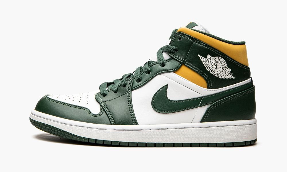 Nike Air Jordan 1 Mid "Sonics" Muške Cipele Bijele Zelene | Hrvatska-4062918