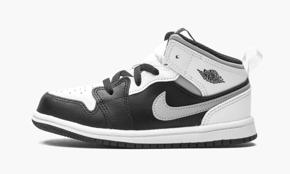 Nike Air Jordan 1 Mid (TD) "White Shadow" Dječje Cipele Crne Bijele Sive | Hrvatska-1548792