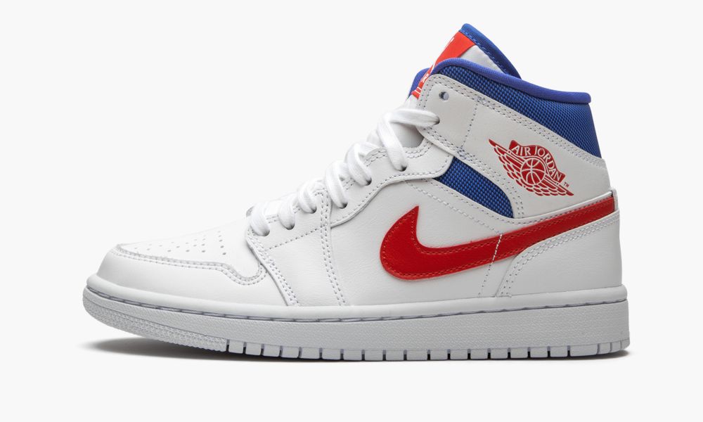 Nike Air Jordan 1 Mid "USA" Ženske Cipele Crvene Bijele | Hrvatska-5820649