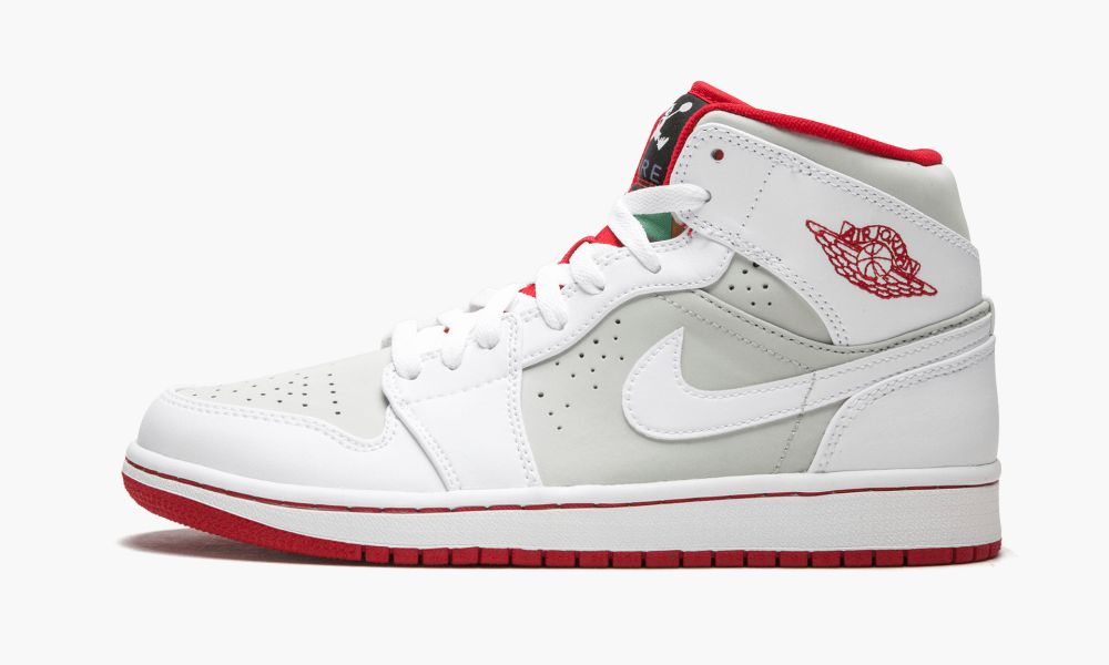 Nike Air Jordan 1 Mid WB "Hare" Muške Cipele Crvene Bijele Srebrne | Hrvatska-5160429