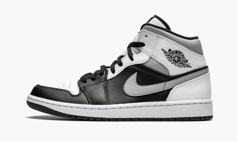 Nike Air Jordan 1 Mid "White Shadow" Muške Cipele Crne Bijele Sive | Hrvatska-5843927