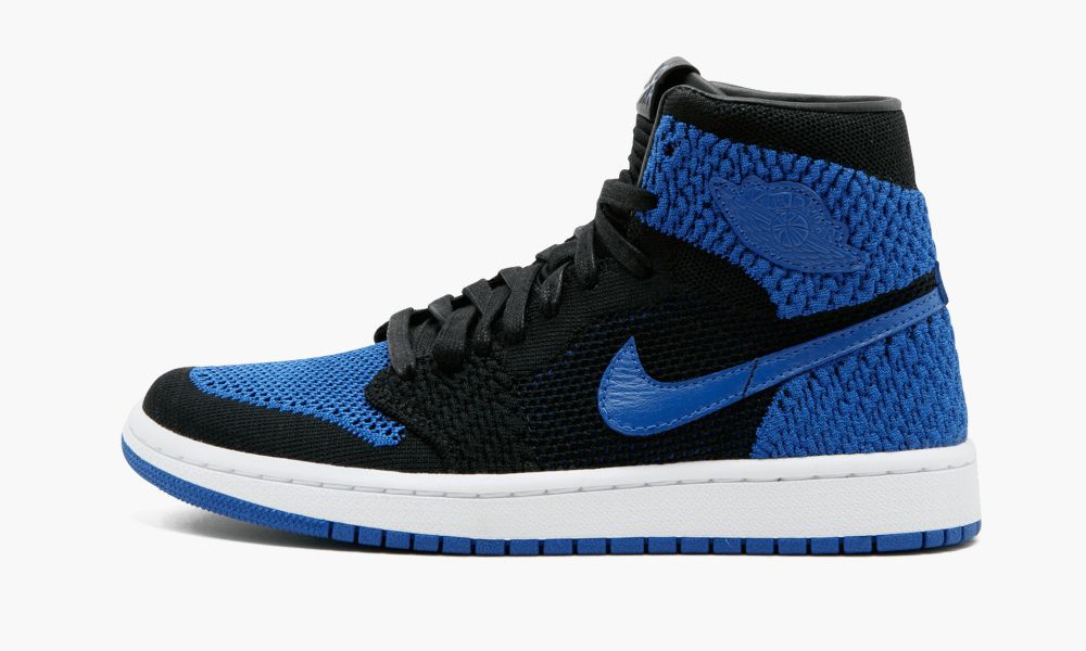 Nike Air Jordan 1 Ret Hi Flyknit BG Dječje Cipele Crne Bijele Plave Kraljevska Plava | Hrvatska-3875961