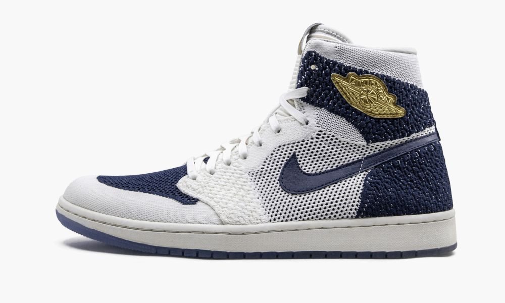 Nike Air Jordan 1 Retro HI Flyknit "Derek Jeter - RE2PECT" Muške Cipele Bijele Plave Tamnoplave | Hrvatska-1705468