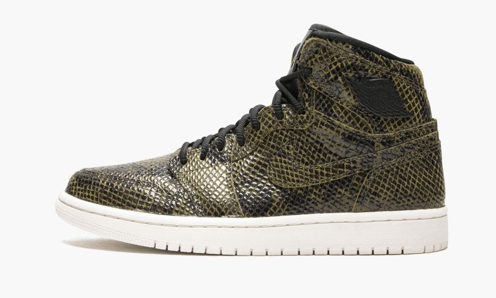 Nike Air Jordan 1 Retro Hi Pre "Snakeskin" Ženske Cipele Zelene Crne Maslinasto Zelene | Hrvatska-7982645