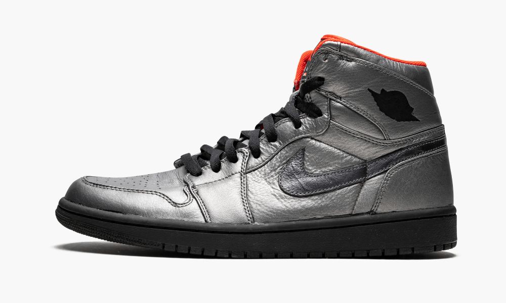 Nike Air Jordan 1 Retro Hi Premier Muške Cipele Crne Narančaste Sive | Hrvatska-2349518