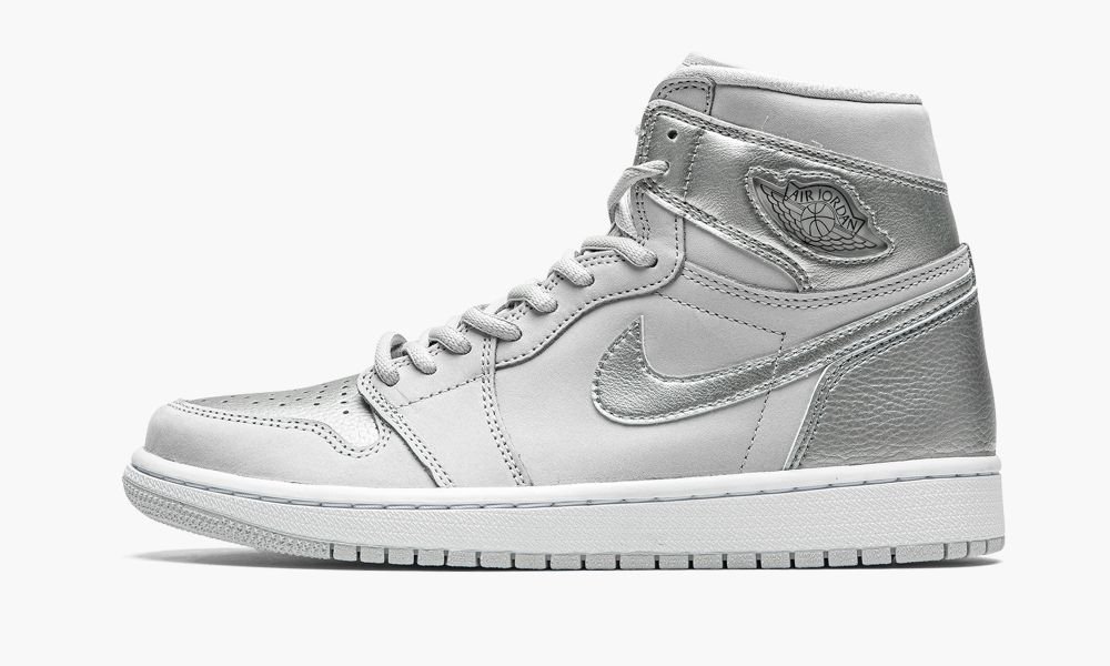 Nike Air Jordan 1 Retro High CO.JP "Metallic Silver" Muške Cipele Bijele Sive | Hrvatska-0956842