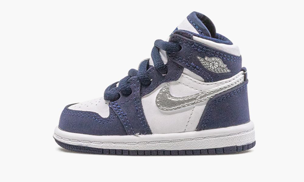 Nike Air Jordan 1 Retro High CO.JP "Midnight Navy" Dječje Cipele Bijele Plave Srebrne | Hrvatska-4205691