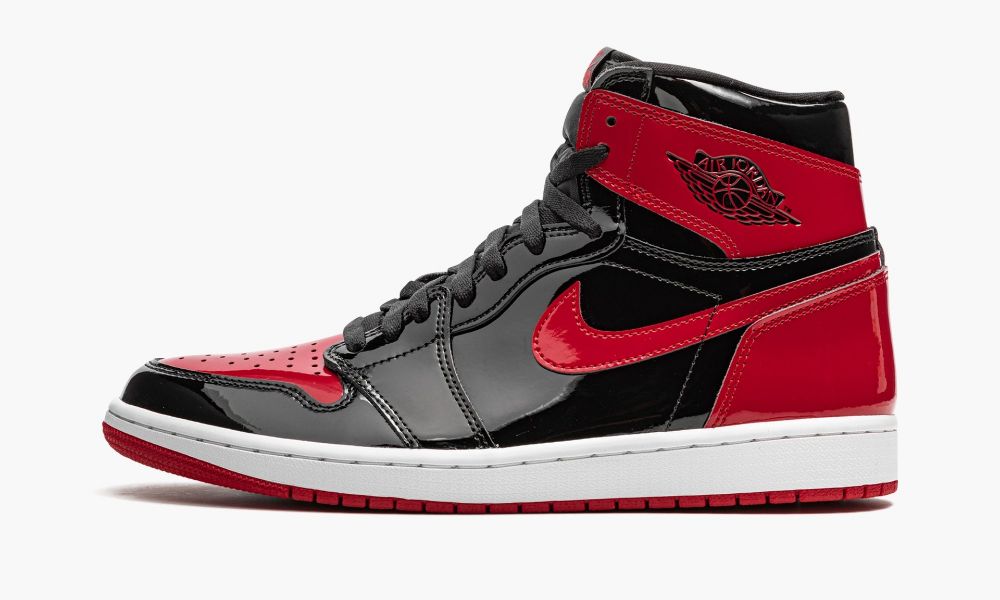 Nike Air Jordan 1 Retro High OG "Bred Patent" Muške Cipele Crne Crvene Bijele | Hrvatska-8746035