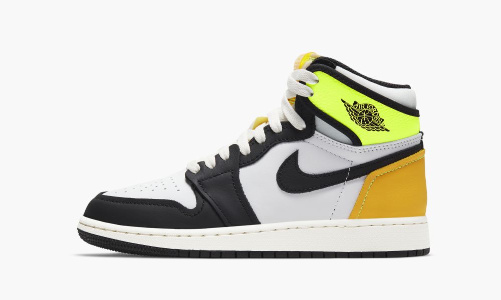 Nike Air Jordan 1 Retro High OG GS "Volt Gold" Dječje Cipele Crne Bijele | Hrvatska-8325910