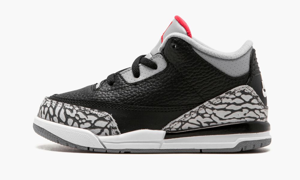 Nike Air Jordan 3 Retro BT "Black Cement" Dječje Cipele Crne Crvene Sive | Hrvatska-3269147