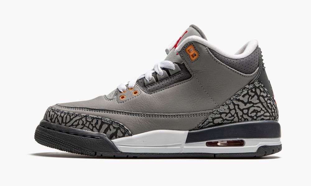 Nike Air Jordan 3 Retro GS "Cool Grey" Dječje Cipele Srebrne Crvene Sive Tamno Sive | Hrvatska-7405329