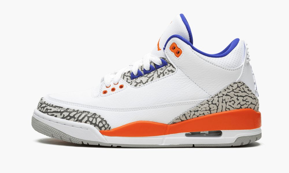 Nike Air Jordan 3 Retro "Knicks" Muške Cipele Bijele Kraljevska Plava | Hrvatska-5267943