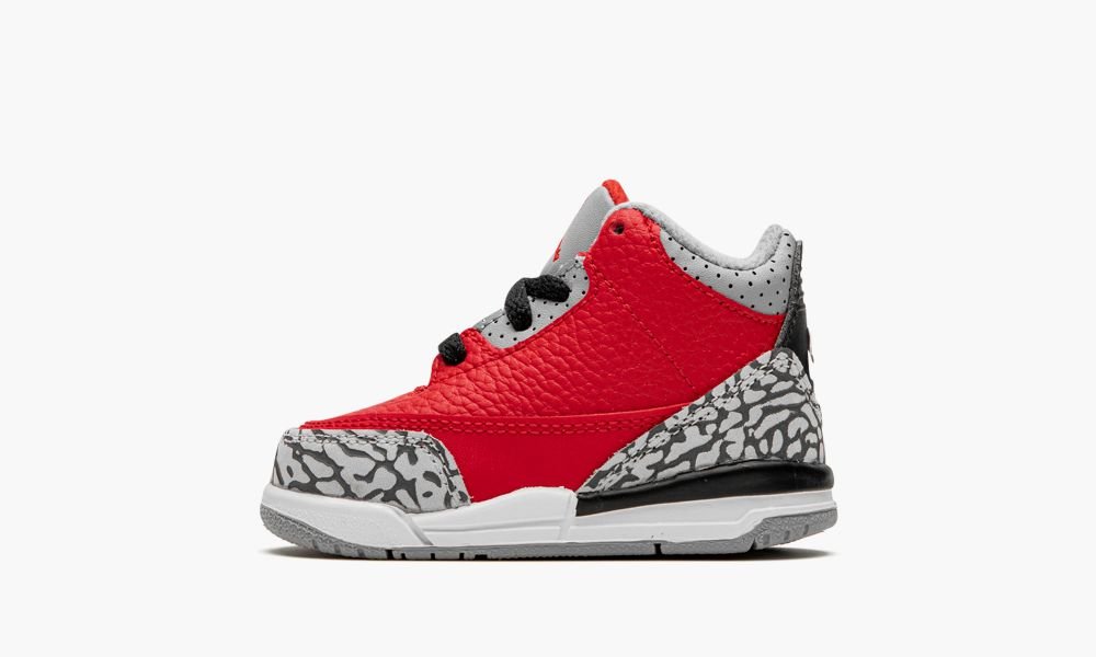 Nike Air Jordan 3 Retro SE TD "Unite/Red Cement" Dječje Cipele Crvene Sive | Hrvatska-6734928