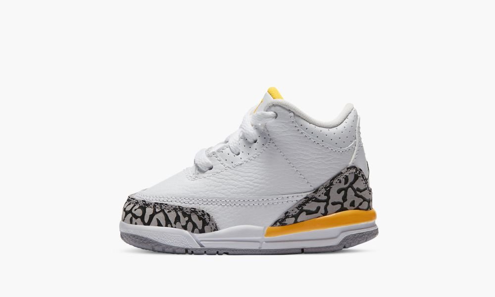 Nike Air Jordan 3 TD "Laser Orange" Dječje Cipele Bijele Narančaste Sive | Hrvatska-6590827