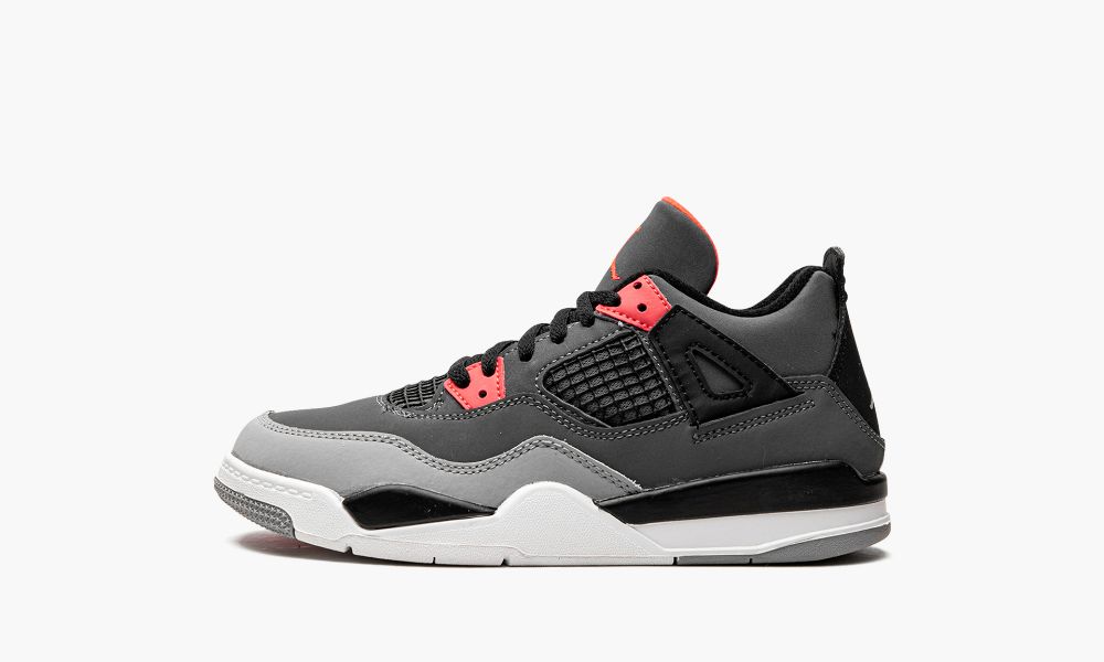 Nike Air Jordan 4 PS "Infared" Dječje Cipele Crne Sive Crvene Sive | Hrvatska-1934875