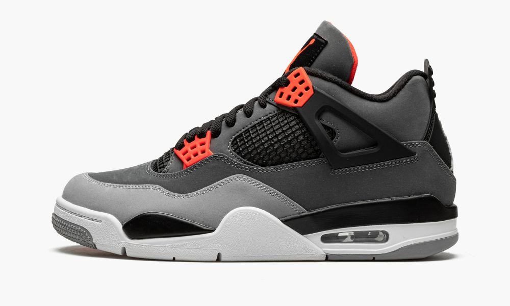 Nike Air Jordan 4 Retro "Infrared" Muške Cipele Tamno Crvene Sive Crne Sive | Hrvatska-3189264