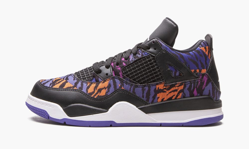 Nike Air Jordan 4 Retro PS "Black Rush Violet" Dječje Cipele Crne Bijele Ljubičaste | Hrvatska-1462835