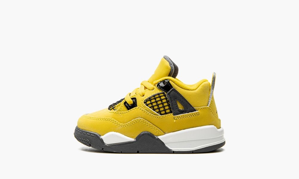 Nike Air Jordan 4 Retro TD "Lightning 2021" Dječje Cipele Žute Plave Sive | Hrvatska-9027815