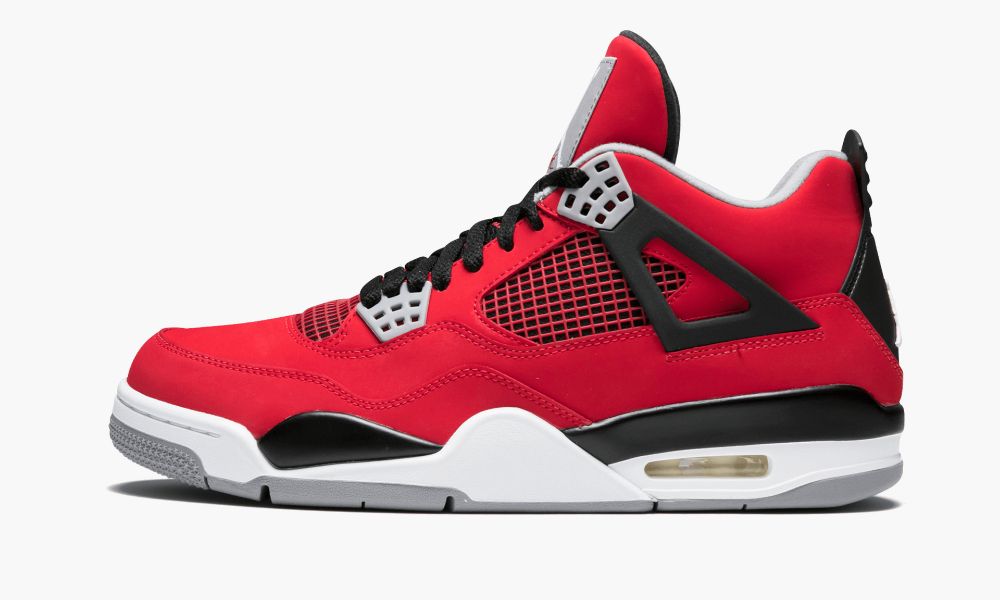 Nike Air Jordan 4 Retro "Toro Bravo" Muške Cipele Crne Crvene Bijele Sive | Hrvatska-0981357