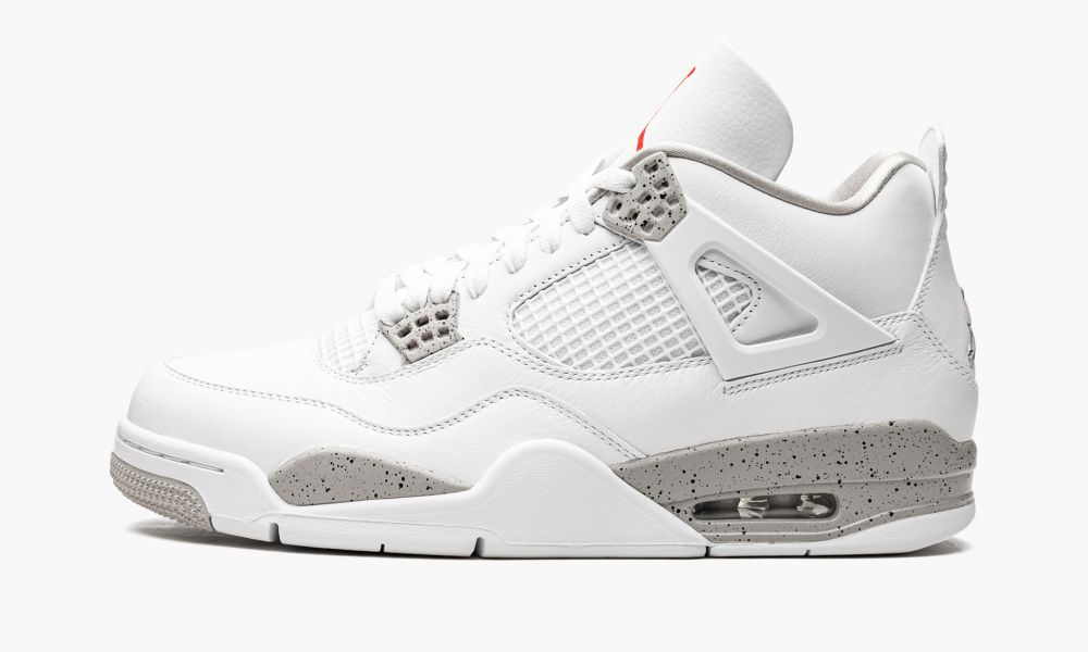 Nike Air Jordan 4 Retro "White Oreo" Muške Cipele Crne Bijele Sive Crvene | Hrvatska-9830425