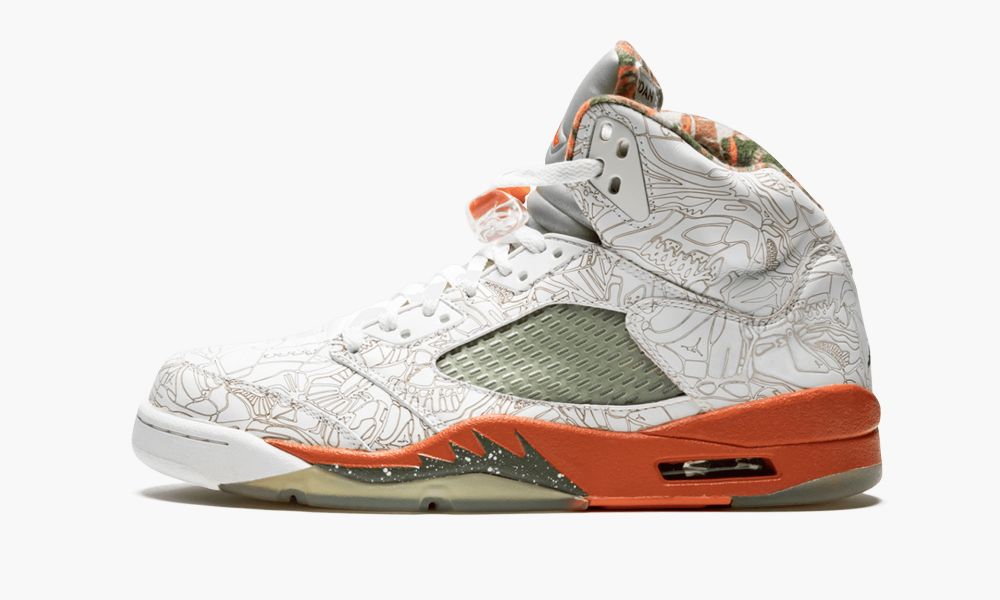 Nike Air Jordan 5 RA "Laser" Muške Cipele Bijele Narančaste Maslinasto Zelene | Hrvatska-7351026