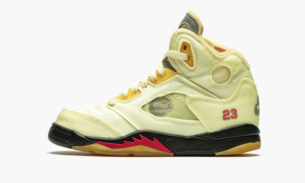 Nike Air Jordan 5 Retro SP PS "Off-White - Sail" Dječje Cipele Crvene Crne | Hrvatska-6574320