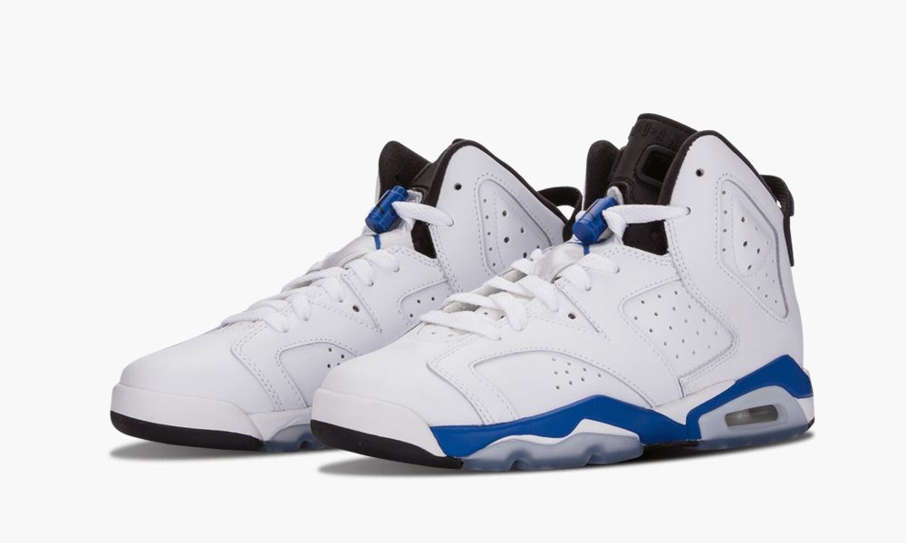 Nike Air Jordan 6 Retro BG "Sport Blue" Dječje Cipele Crne Bijele Plave | Hrvatska-4913658