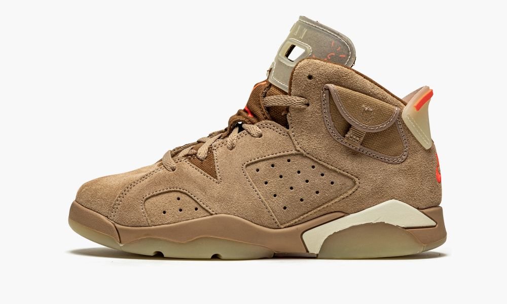 Nike Air Jordan 6 Retro PS "Travis Scott - British Khaki" Dječje Cipele Smeđe Kaki Boja | Hrvatska-5974206