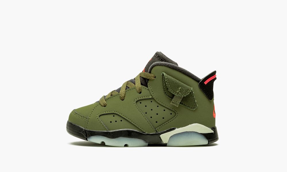 Nike Air Jordan 6 TD "Cactus Jack - Travis Scott" Dječje Cipele Crne Zelene Maslinasto Zelene | Hrvatska-8159602