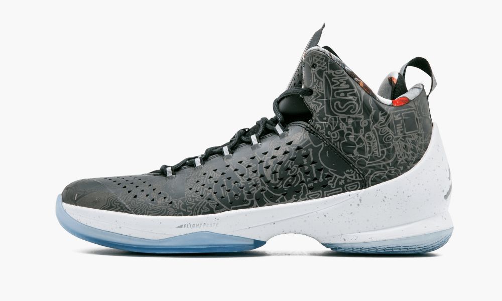 Nike Air Jordan Melo M11 HEBRU Muške Cipele Crne Bijele Sive Srebrne | Hrvatska-5783416