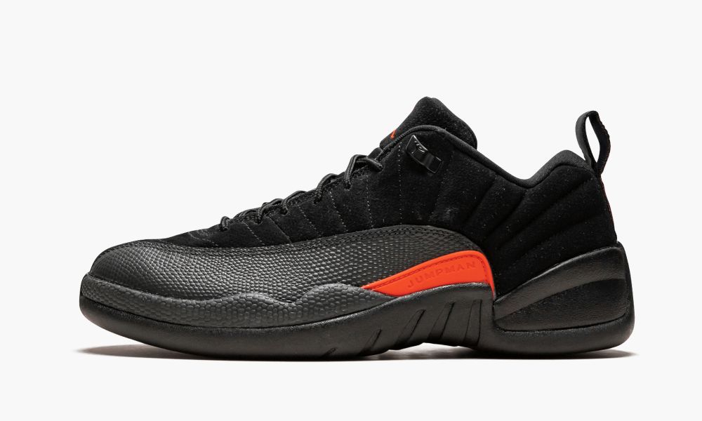 Nike Air Jordan 12 Retro Low Muške Cipele Crne Narančaste Tamno Sive | Hrvatska-6934520