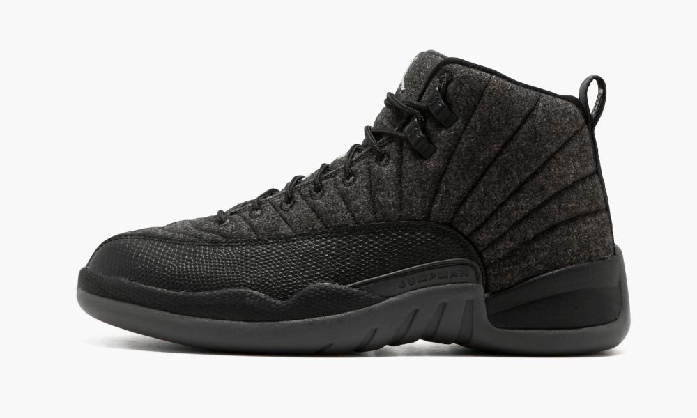 Nike Air Jordan 12 Retro Wool Muške Cipele Crne Srebrne Sive | Hrvatska-5390627