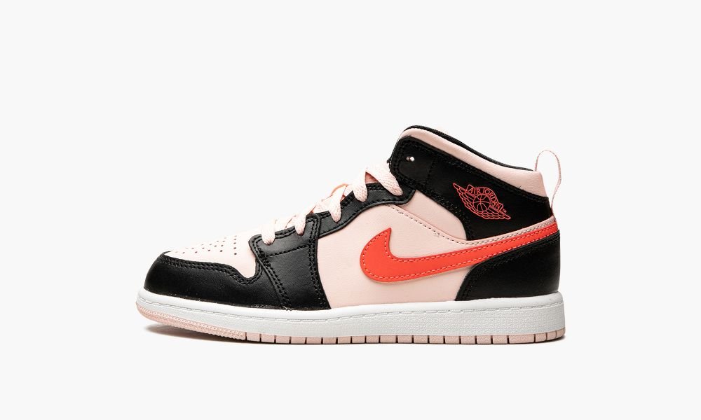 Nike Air Jordan 1 Mid (PS) Dječje Cipele Crne Crvene | Hrvatska-5428619