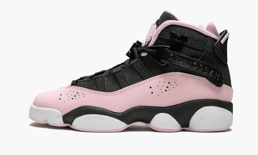 Nike Air Jordan 6 RINGS Dječje Cipele Crne Roze Tamno Sive | Hrvatska-1702536